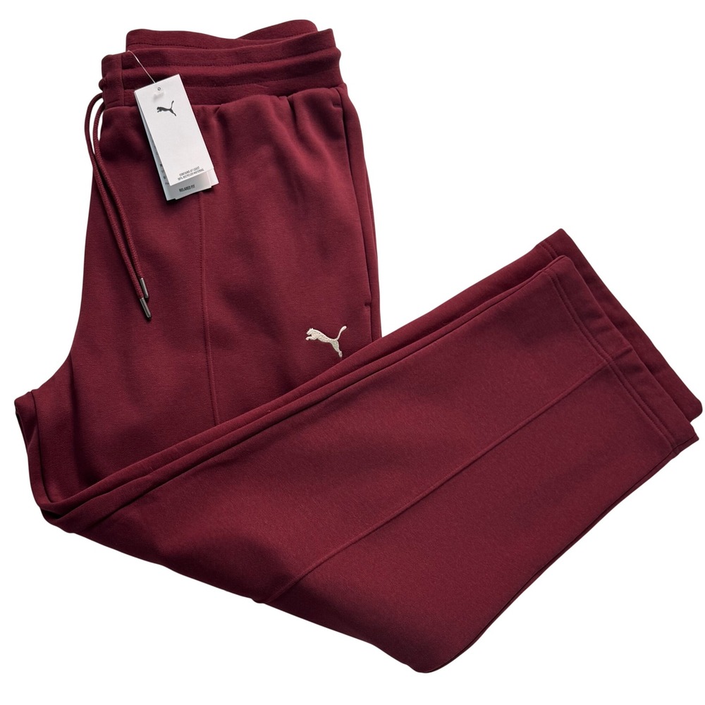 Puma Class Sweatpants Ruby Shimmer Relaxed Fit Mens XL NWT